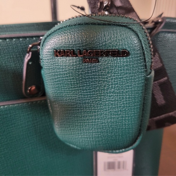 NWT Karl Lagerfeld Leather Satchel/Crossbody - Picture 3 of 6